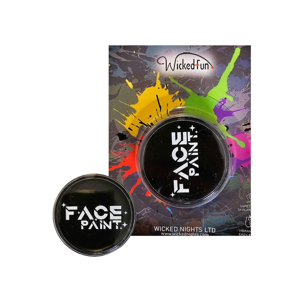 Wickedfun Wickedfun? Halloween Clown Makeup Kit Black Face Body Paint - Scary Zombie Vampire Cosplay Skeleton Costume Makeup Set