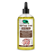 Tattoo Skin Moisturiser and Aftercare Oil Intense Care Ointment, Formulated with Provitamin, Natural Organic Tattoo Care (100ml Clear Dropper)