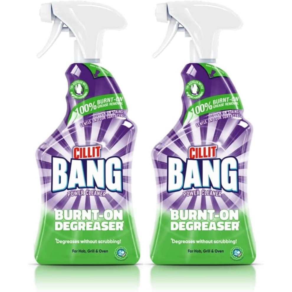 Cillit Bang Burnt On Degreaser L Removes Food Stains, Dirt & Grease L Size: 750Ml | Pack Of 2 | 2 X 750Ml