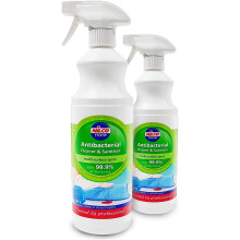 Nilco Antibacterial Cleaner and Sanitiser 1 Litre Multi-Surface Spray x 2 Bottles