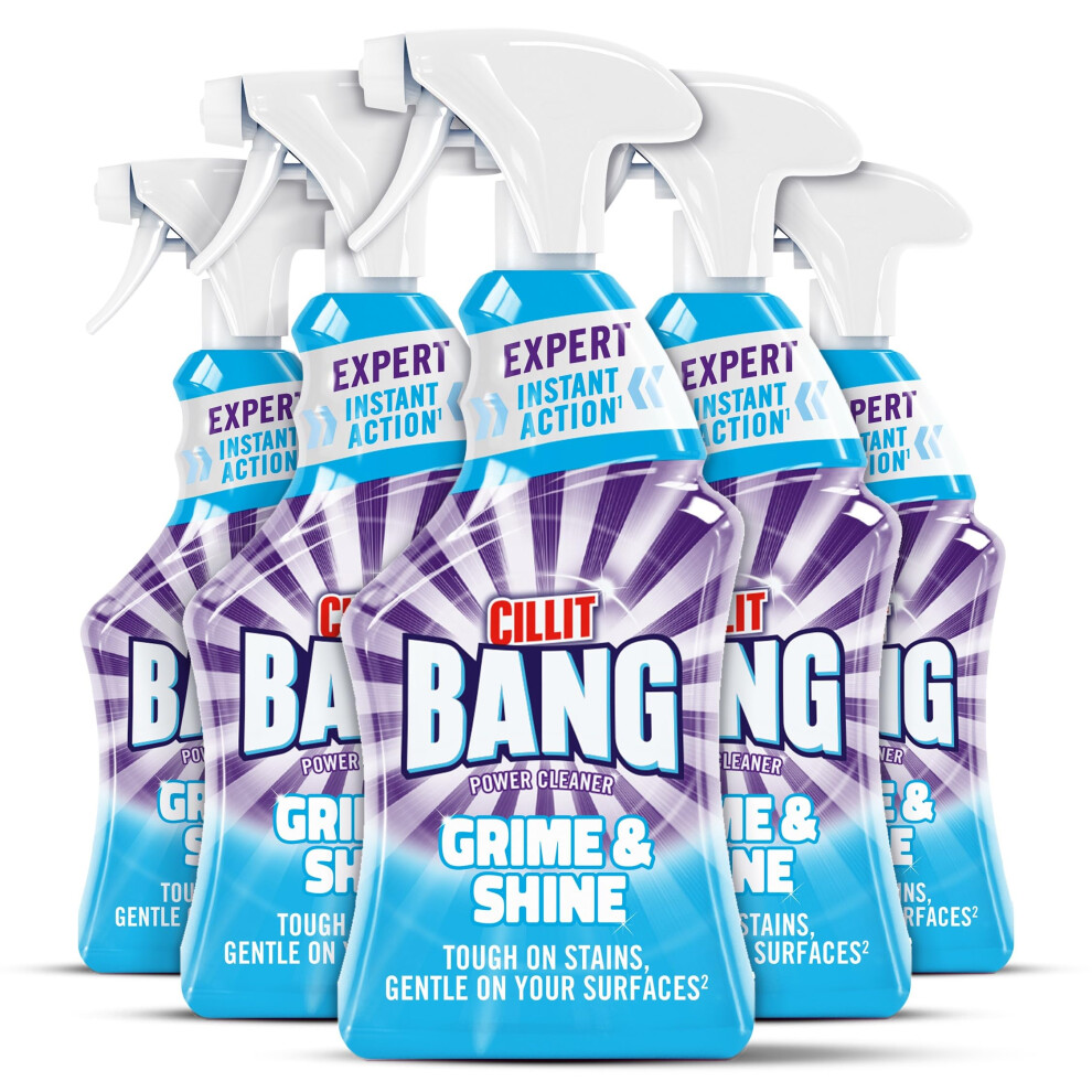 Cillit Bang Professional Grime & Shine Spray, Suitable For Cleaning Outdoor And Indoor Surfaces, Size: 750Ml (Pack Of 6)