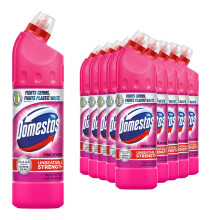 Domestos Thick Bleach Pink Power Multi-Purpose Disinfectant Anti-Bacterial Surface Cleaner Gel Limescale Remover for Toilet, Bathroom and Kitchen,