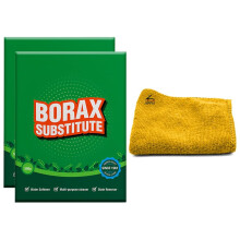 Zopper - 2 x Borax Substitute 500gm Multi Purpose Cleaner Clean & Natural Household Laundry Cleaning Water Softner Stain Remover -With Microfiber