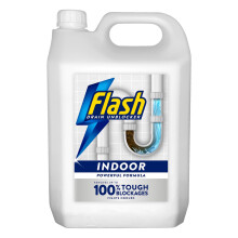 Flash Indoor Sink and Drain Unblocker, 5 Litre, Powerful Formula, Removes Tough Blockages