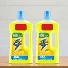 Flash All Purpose Cleaner, Fresh LEMON Scent, 2 x 1L Twin Pack, Multi-Surface Floor Cleaner for a Brilliant & Hygienic Clean