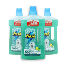 Flash Floor Liquid PET Cleaner, 3 x 1L - Citrus Scent, with Febreze Technology (Total 3ltr)