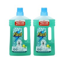 Flash Floor Cleaner Liquid PET Cleaner, 2 x 1L - Citrus Scent, with Febreze Technology