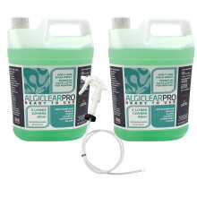 AlgiclearPro Ready to Use - Green Algae, Liverwort & Mould Remover for Large Outdoor Spaces ? Cleans Fences, Roof Tiles, Solar Panels, Concrete,