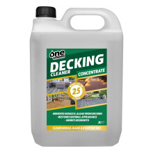 One Chem Decking Cleaner 5 Litre Concentrate, Cleans Mould, Algae and Dirt, Inhibits Regrowth, Makes up to 25 Litres