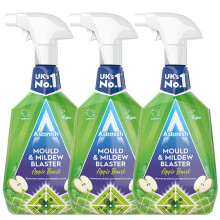 3 x 750ml Apple Mould Mildew Stain Cleaner Vegan Spray Fast Acting Tiles Bath Kitchen Sink Plastic Concrete