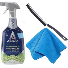 Astonish Specialist Extra Strength Spray Set - Includes | Mould And Mildew 750ml | Crevice Cleaning Brush | Northernscape Microfibre Cloth Assorted |