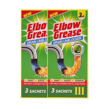 2 x 3 Pack Drain Unblocker Dissolves Hair Removes Grease - Total 6 Sachets