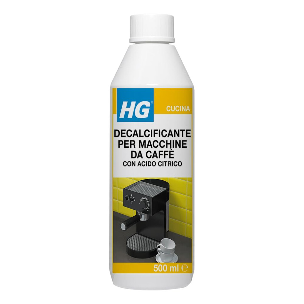 Hg Descaler For Coffee Machines With Citric Acid ? Biodegradable And Odourless Descaler For Espresso Machines And Pods ? 500 Ml Bottle (323050108)