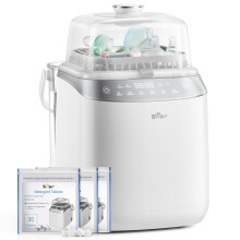 Bear Bottle Washer Pro, Baby Bottle Washer and Steriliser and Dryer - All in One Machine for Bottles, Pump Parts & Baby Essentials with 90 Detergent