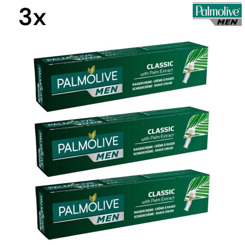 3x Palmolive for Men Classic Shaving Cream with Palm Extract 100ml