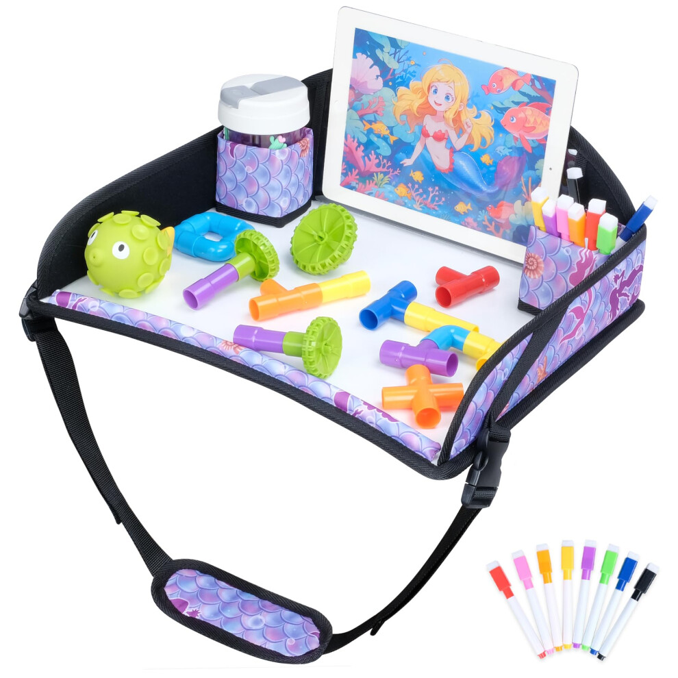 Kids Travel Tray For Toddler Car Seat, Travel Lap Tray For Airplane, Multifunctional Activity Tray For Kids Toddlers Boys Girls, Kids Travel Desk Ess Infanzia
