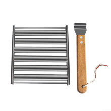 Stainless Steel Sausage Roller Grill Rack Medium Removable Hot Dog Cooking Tool Even Heat RustProof Outdoor Parties