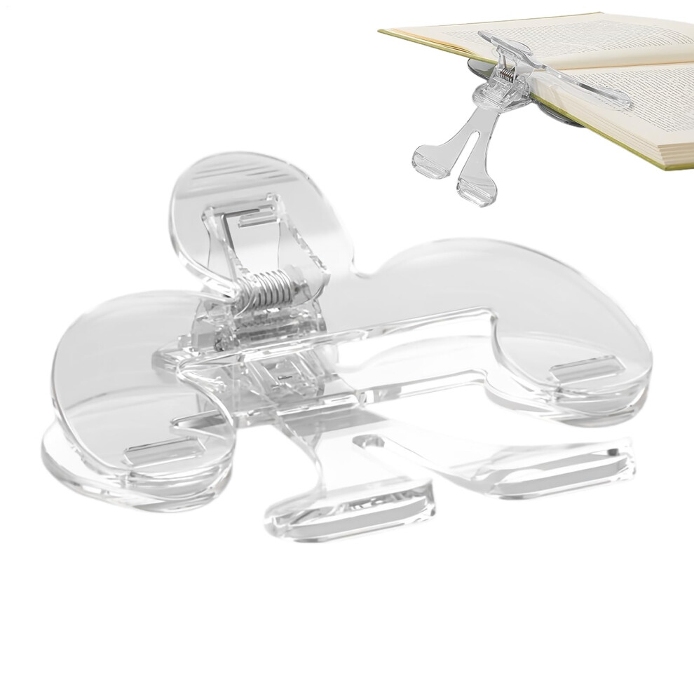 Book Opener Holder 12 Degree Transparent Page Opening Clips Portable Book Clamp For Textbook Classroom Study-image-OPC-PR5MPWV-NEW