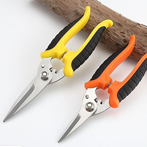 Salad Scissors Orange Yellow, Comfortable Handle, Sharp Cutting Edge, Simple Practical Kitchen Tool 1