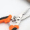 Salad Scissors Orange Yellow, Comfortable Handle, Sharp Cutting Edge, Simple Practical Kitchen Tool 5