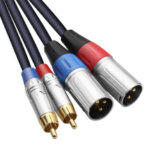 Tisino Dual Phono to XLR Cable, Twin RCA to XLR Ma