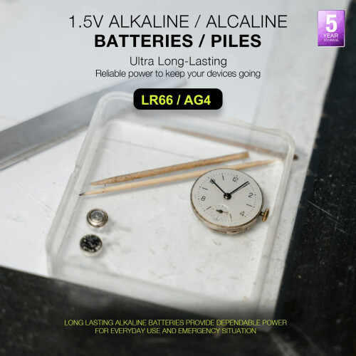 Zevy3 10 Pack SR626SW 377 AG4 1.5V Button Cell Bat 1