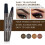 (#01 Light Brown) 4 Tipped Precise Brow Pen, 4 Point Eyebrow Pencil Waterproof Liquid Eyebrow Pen Makeup With a Micro-Fork Tip Applicator 3