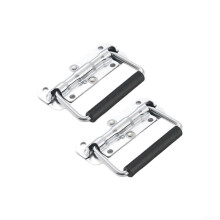 Folding Handle With Spring Loaded Mechanism 2 Piece 110mm Metal Insulated Fits Toolboxes Suitcases Instrument Cases