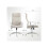 Fabric High Back Office Chair - Cream White 3