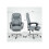 Faux Leather Reclining Office Chair, with Footrest - Grey 2