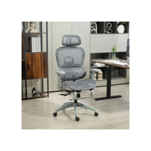 Multi-Adjustable Mesh Office Chair - Grey 1