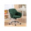 Velvet-Feel Office Chair - Dark Green 2