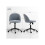 Teddy Fleece Office Chair with Wheels - Grey 3