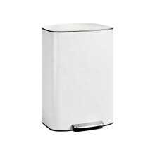 50-litre kitchen waste bin, featuring a soft-close lid with targeted opening mechanism, complete with handles, cream colour