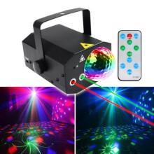 L16 Dva v jednom LED DJ Disco laserový projektor na pódiu 16 obrázkov Malá krištáľová magická guľa