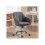 Velvet-Feel Office Chair - Grey 2