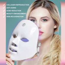 GlobalCareMarket LED terapeutická maska so 7 farbami svetla pre tvár, krásu pleti a fotografovanie