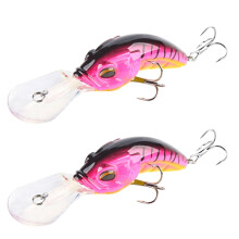 2PCS Minnow Fishing Lures 12.2cm 14.5g Floating Hard Crankbait with 3D Eyes for Bass and Trout