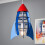 Litecraft Glow Rocket Ceiling Pendant Light - Blue 6