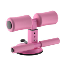Sit Up Assistant Device with Adjustable Height and AntiSlip Suction Base for Home Gym Ab Workouts Pink