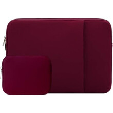Puzdro na notebook - Nešpecifikované - 14 palcov - Nárazuvzdorné - Predné vrecko - Červený polyester