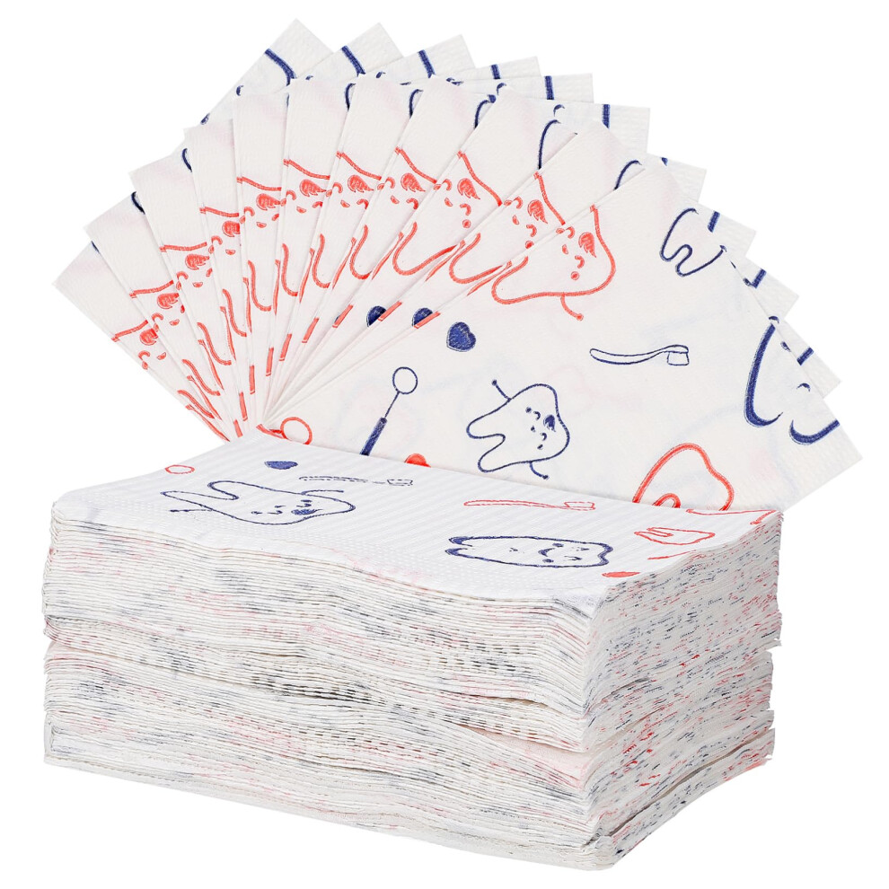 80Pcs Large Waterproof Disposable Adult Bibs for Mealtime and Care with Absorbent Backing