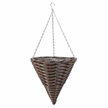 Smart Garden Pinto Faux Rattan Hanging Cone - 14in