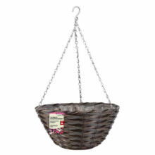 Smart Garden Pinto Faux Rattan Hanging Basket - 14in