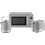 Swan Swan Retro Grey Kitchen Set with Rapid Boil Kettle Toaster Microwave 1