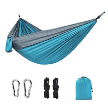 Portable Hammock 270x140cm Nylon Parachute Fabric Single And Double Size Lightweight Garden Relaxation Gear Blue