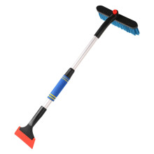 Car Snow Brush and Ice Scraper with Telescopic Handle, DualAction Head for Winter Windshield Cleaning