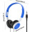 Computer Headset, Portable Wired OnEar NoiseCanceling, Compatible With Computers And Mobile Phones, Light Blue 4