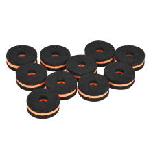 Drum Cymbal Felt Pads 10 Pack Black and Orange Noise Reduction and Hardware Protection