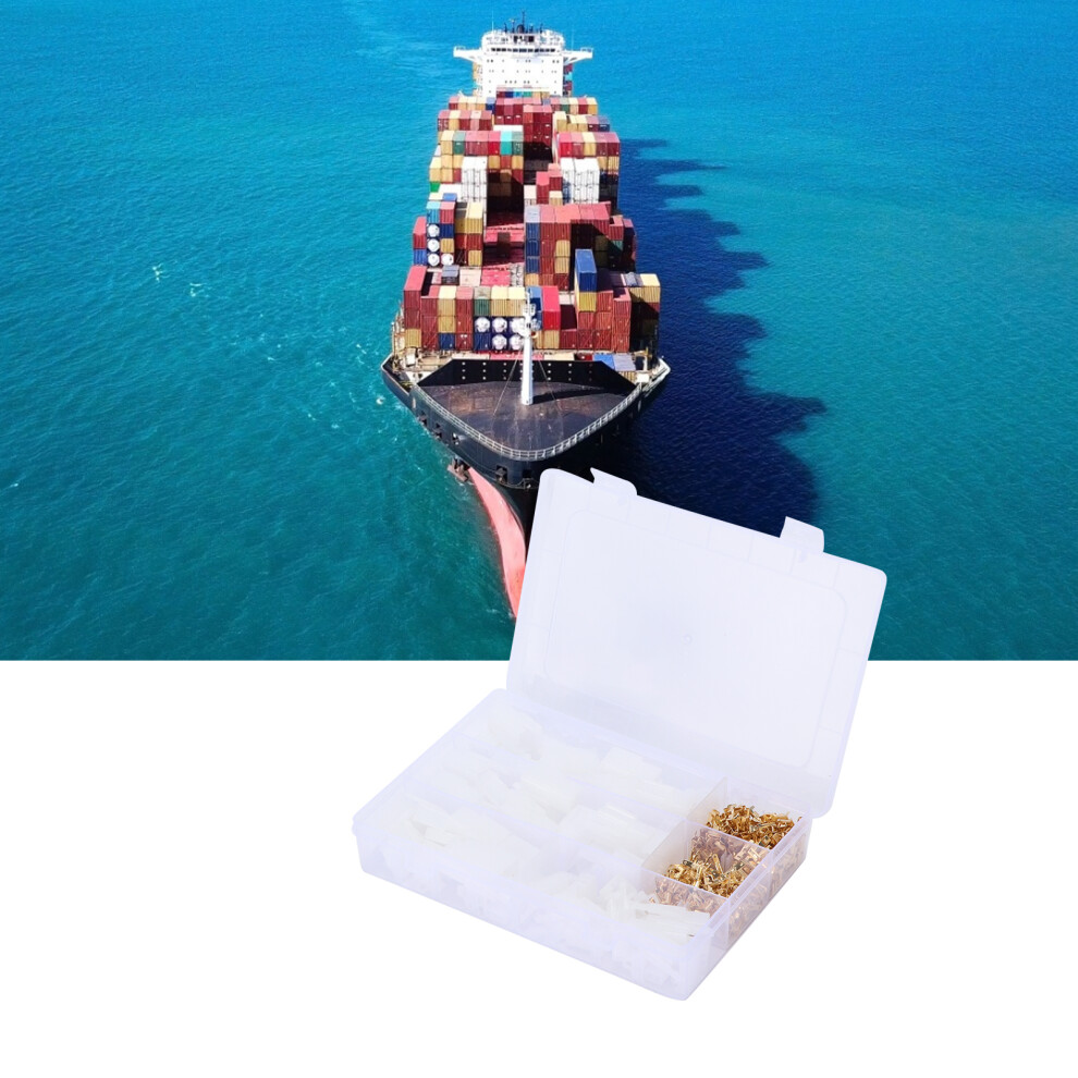 380Pcs Car Electrical Connector Block Set 2/3/4/6Pin White/Gold 8411382473733